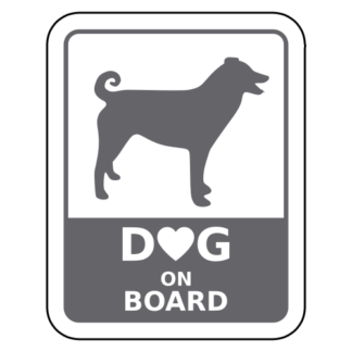 Dog On Board Sticker (Grey)